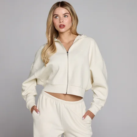 MP Dames Waffle Hoodie met Rits - Ivoor