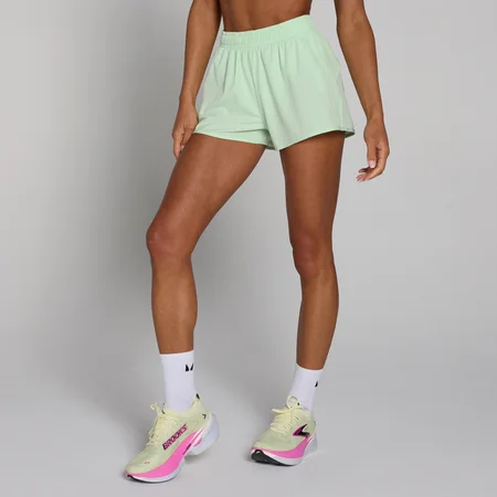 MP Dames Tempo 3" Hardloopshort - Lichtgroen