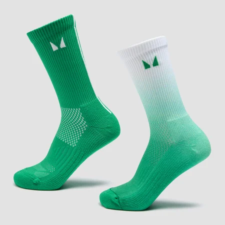 MP Hardloopsokken (2 stuks) - Ombre Zesty Green / Light Lime Stripe
