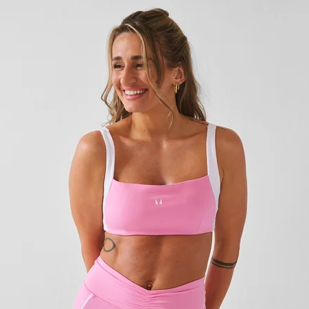 MP Dames X Tatiana Contrast Twist Back Sport-BH - Pretty Pink