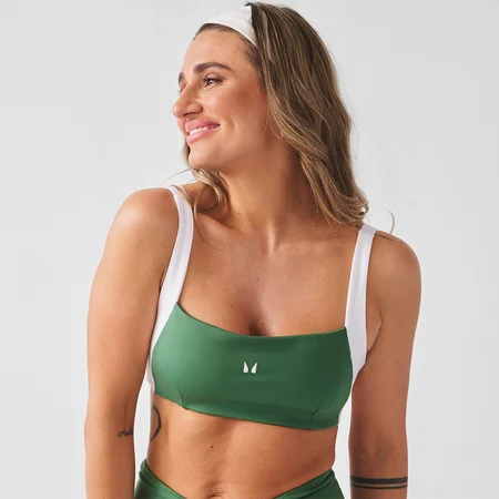 MP Dames X Tatiana Contrast Twist Back Sport-BH - Palm Green