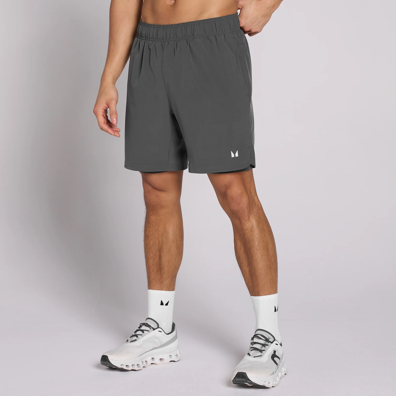 MP Men's 7" 2-in-1 Training Shorts - Dark Grey - L Afbeelding 1