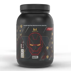 Origin Protein – Iron Man – Red velvet-taart | MARVEL - Flavour MARVEL Iron Man - Red Velvet Cake