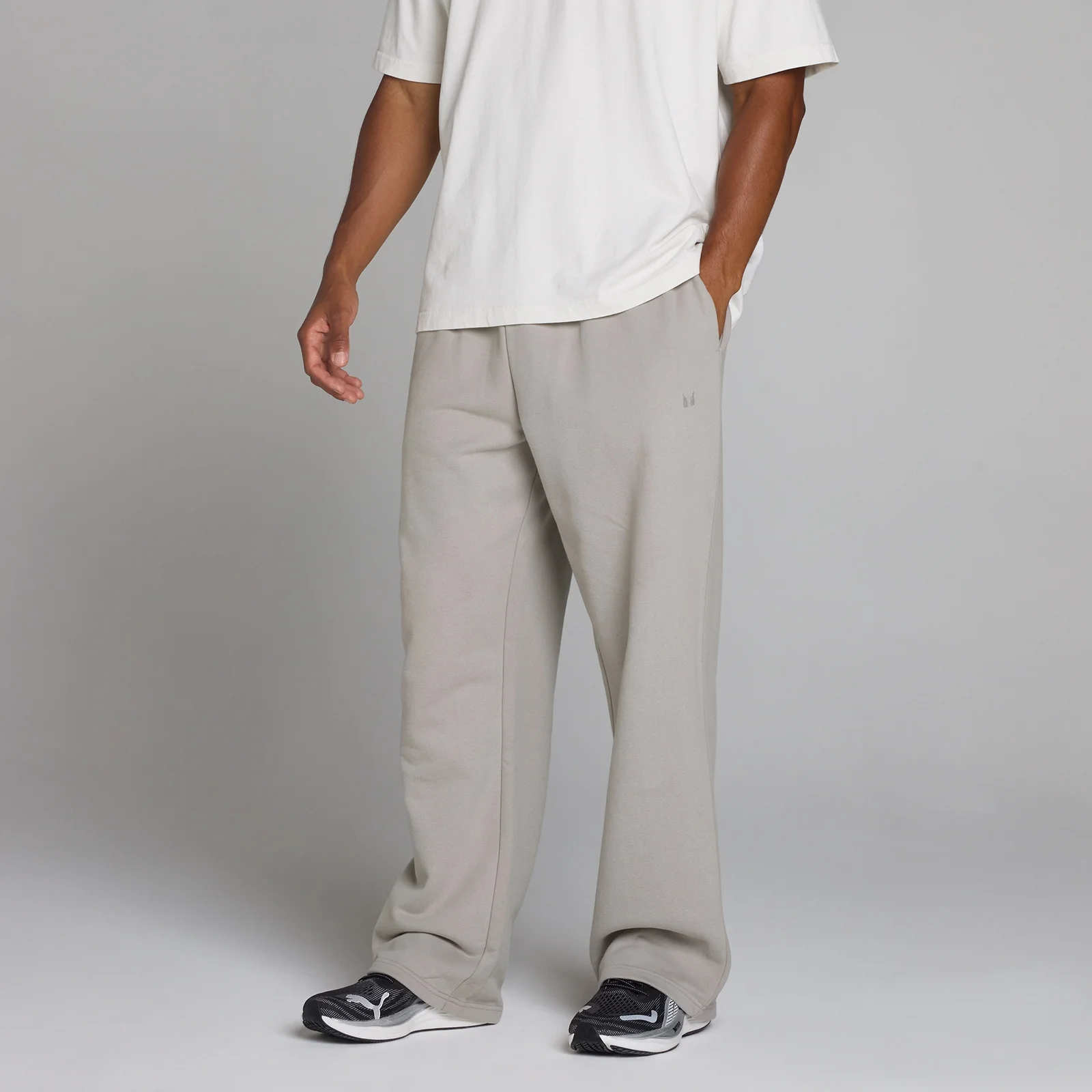 Oversized Rechte Pijp Joggingbroek - Chalk Grey - XS Afbeelding 1
