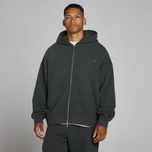 MP Heren Oversized Loopback 2-Wegs Rits Hoodie - Gewassen Zwart - Size XS