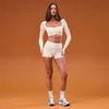 MP Dames Tempo Cropped Ruched Top - Kokosnoot