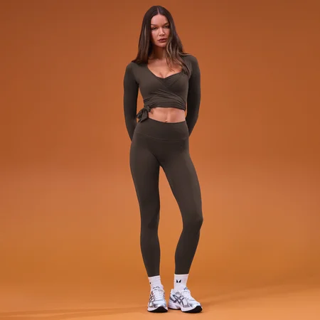MP Women's Tempo Wrap Top - Cacao