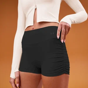 MP Women's Tempo Side Scrunch Booty Short - Zwart - Size S