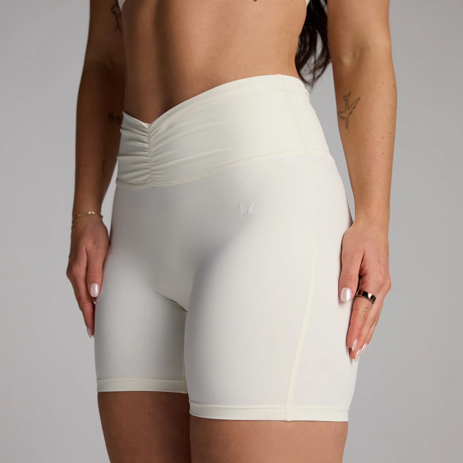 MP Dames Tempo Ruched Front Short - Coconut - XS Afbeelding 1