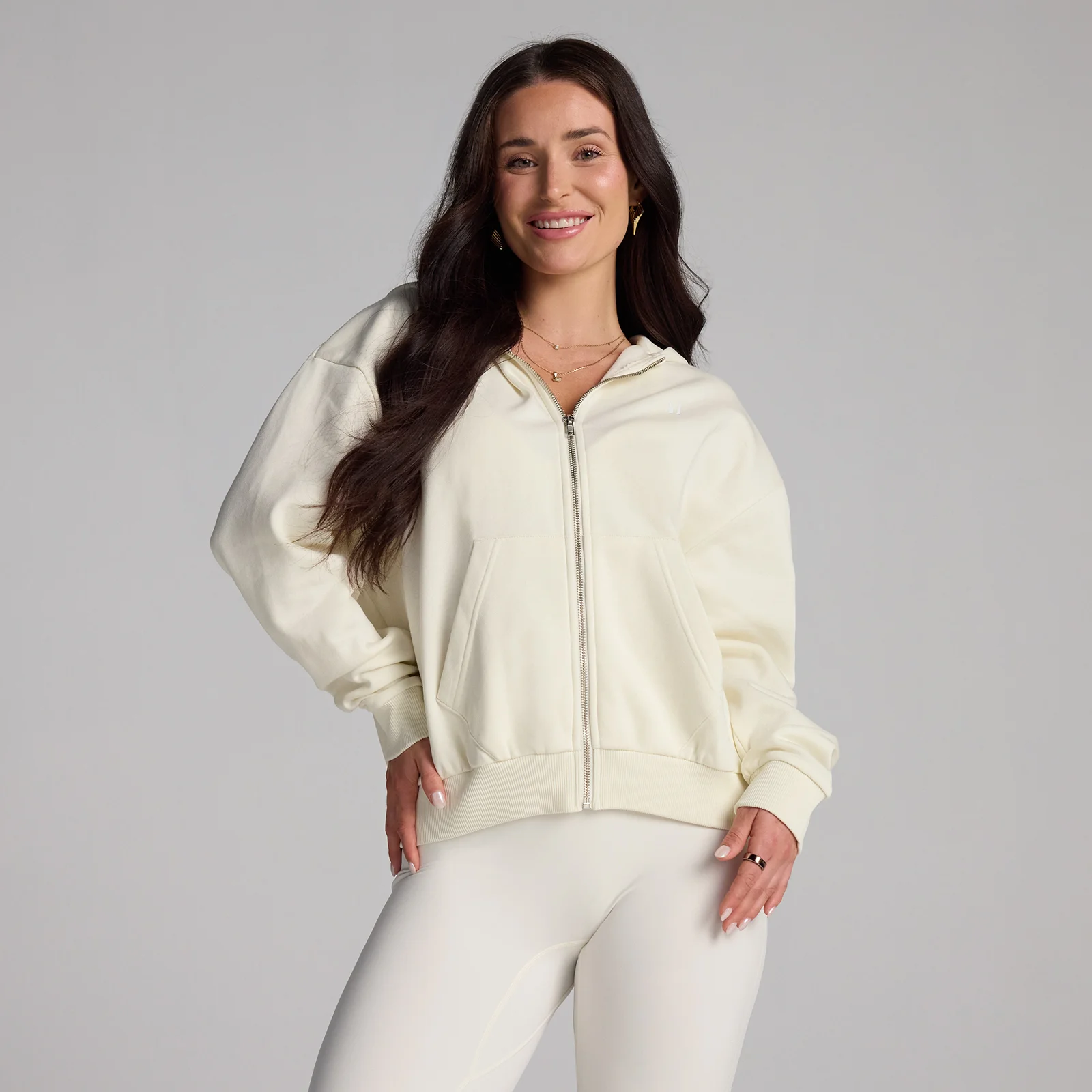 MP Women's Basics Zip Through Hoodie - Kokosnoot - S Afbeelding 1