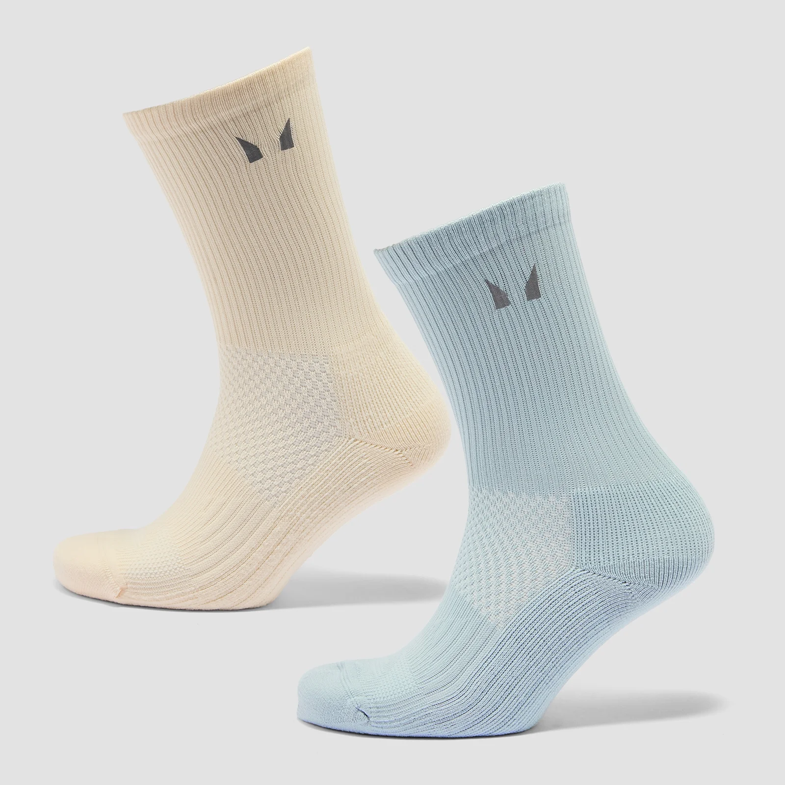 MP Reflecterende Hardloopsokken (2 Paar) - Boter/Babyblauw - UK 12-14 Afbeelding 1
