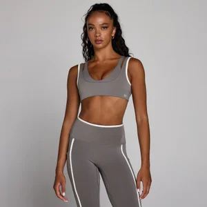 MP Dames Velocity Contrast Dubbele Laag Sport-bh - Asgrijs - Size M