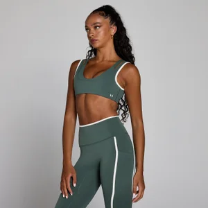 MP Dames Velocity Contrast Dubbele Laag Sport-bh - Wolkig Groen - Size M