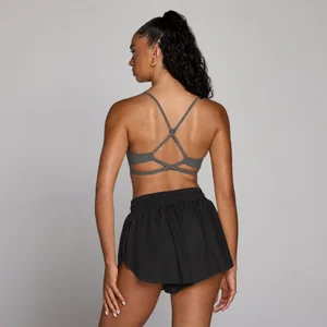 MP Women's Tempo Adjustable Strappy Back Sports Bra - Donkergrijs - Size S