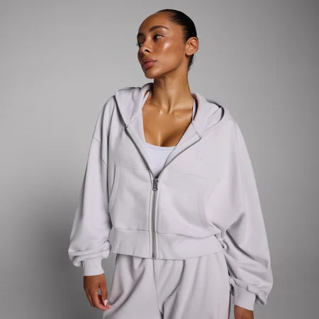 MP Women's Lifestyle Hoodie met Rits - Chalk Dust