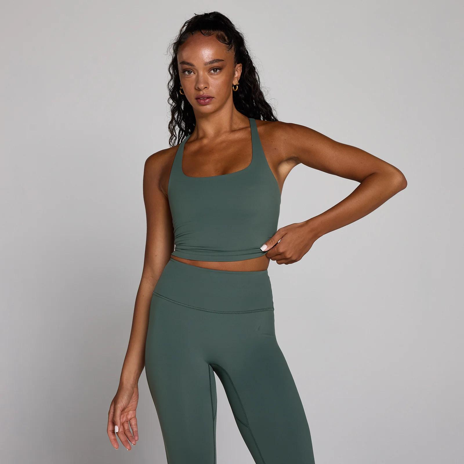 MP Dames Tempo Racerback Vest met Bandjes - Cloudy Green - XS Afbeelding 1