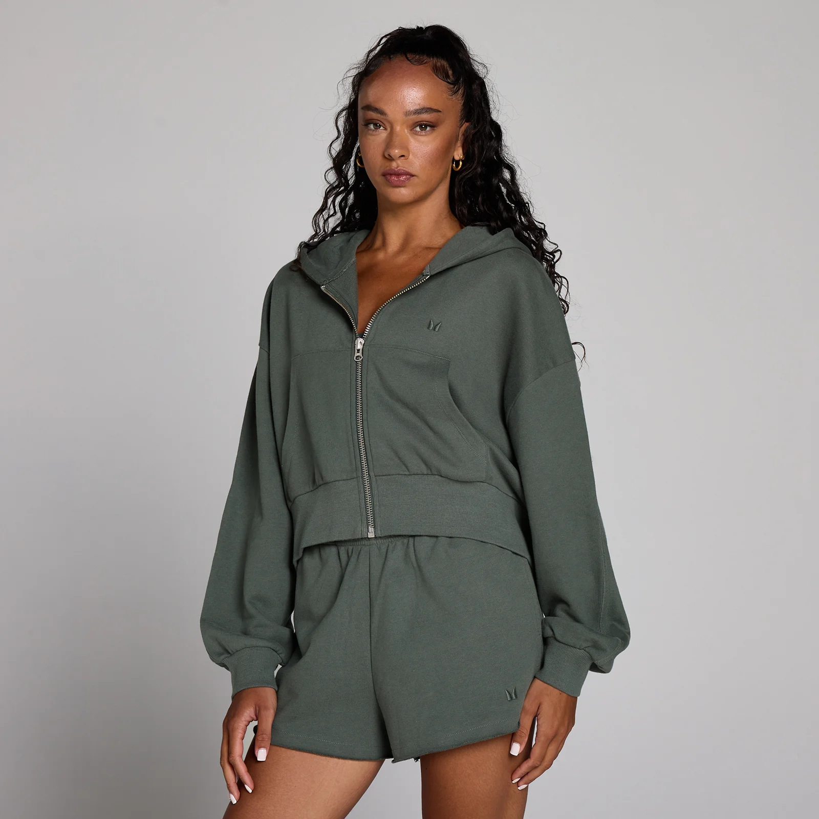 MP Women's Lifestyle Zip Through Hoodie - Wolkig Groen - S Afbeelding 1
