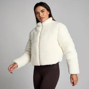MP Dames Borg Gewatteerde Jas - Pearl - Size XS