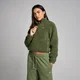 MP Women's Cropped Borg 1/4 Zip Fleece - Gewassen Olijf