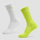 MP Move Club Hardloopsokken (2 paar) - Groen Glow/Wit