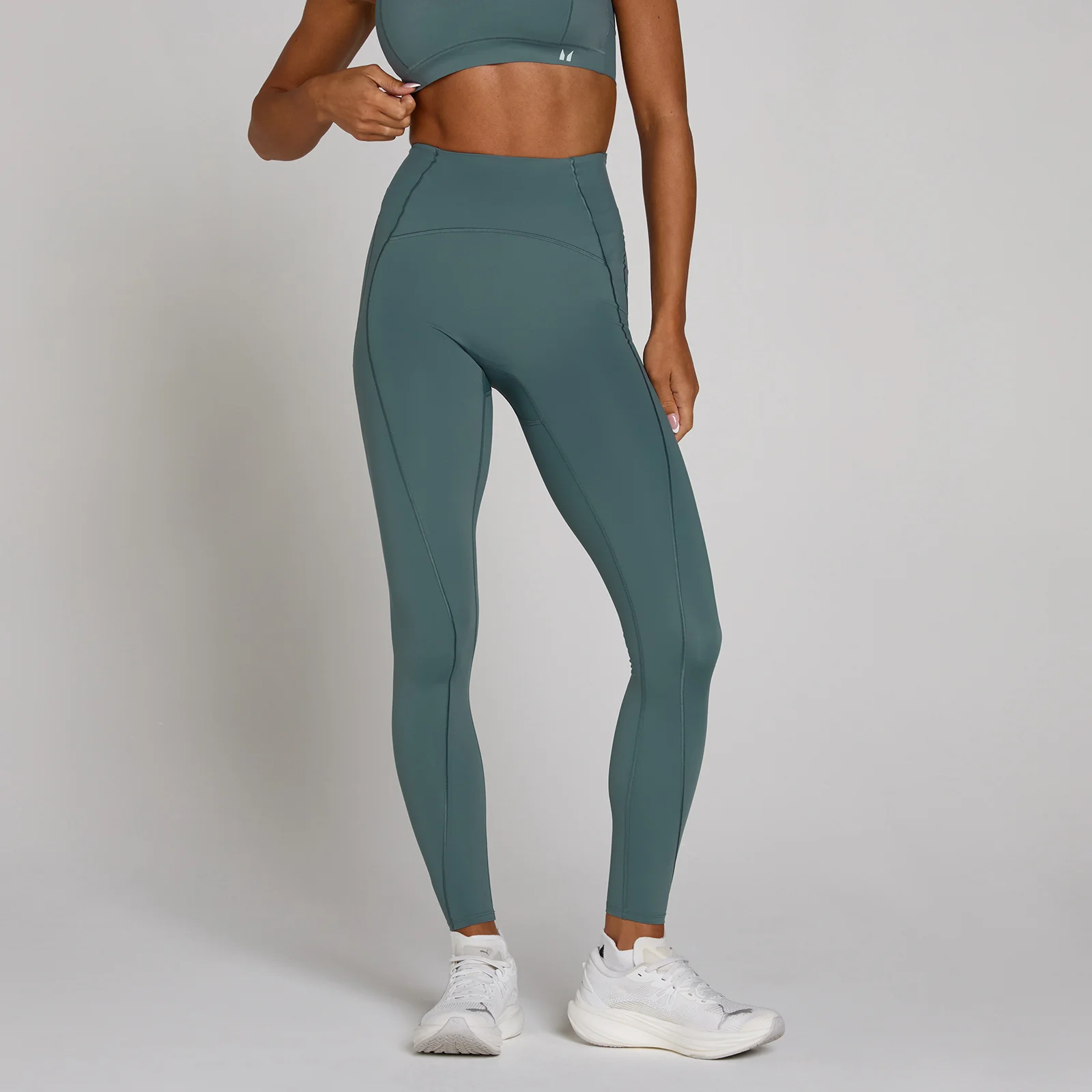 MP Dames Tempo Ultra Curved Stitch Legging - Future Blue - L Afbeelding 1