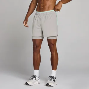 MP Heren Training Ultra 5" 2-in-1 Short - Chalk Grey - Size L