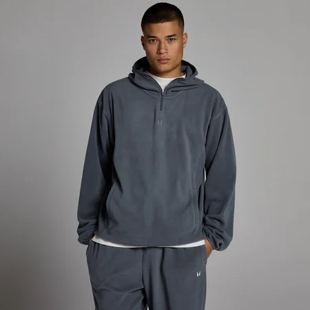 MP Heren Fleece 1/4 Rits Hoodie - Graniet