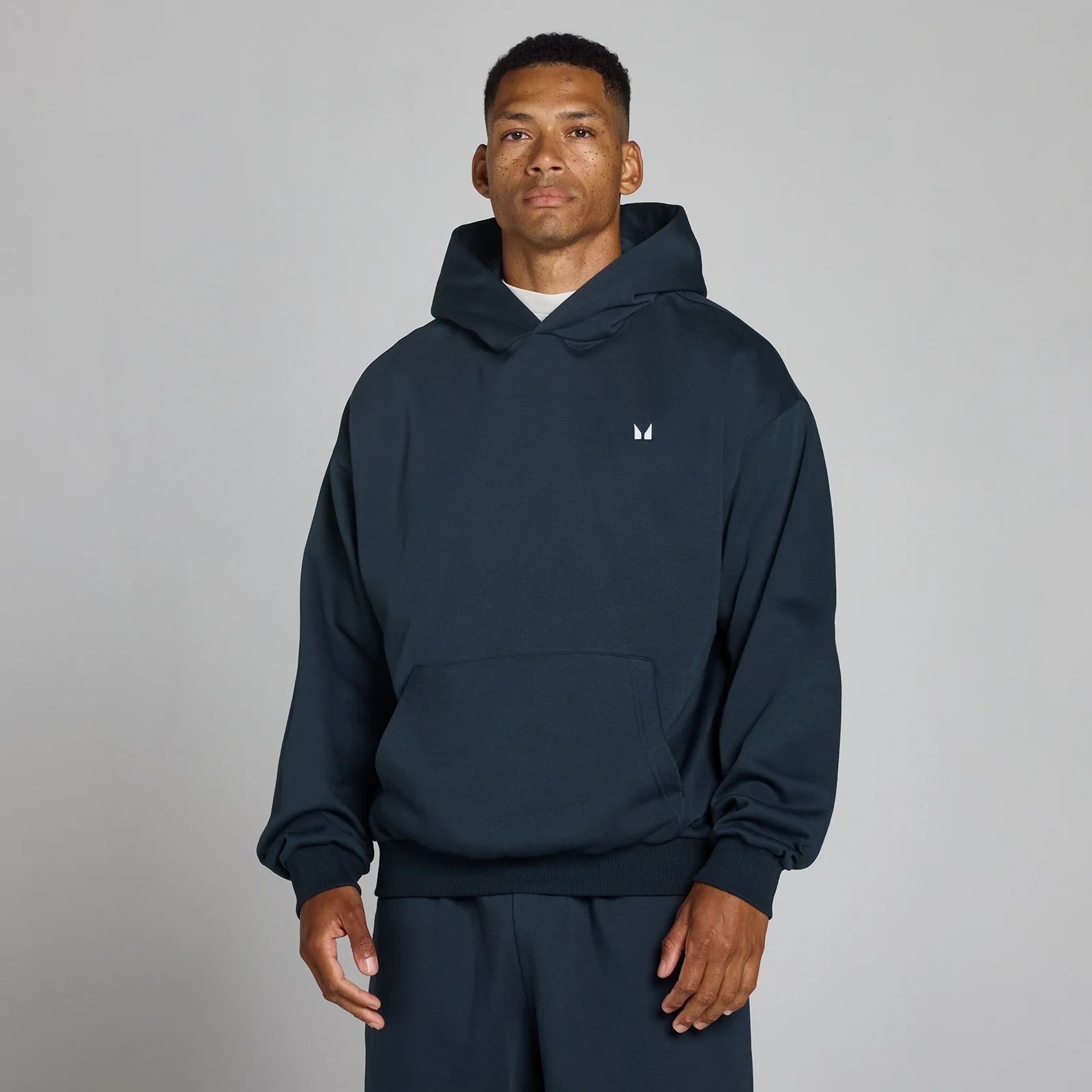 MP Heren Rest Day Oversized Hoodie - Donkermarineblauw - XS Afbeelding 1