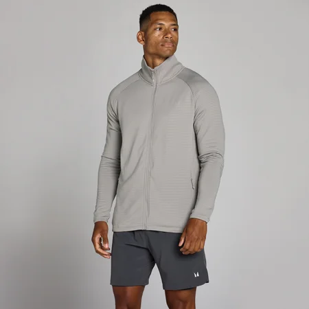 MP Heren Training Ultra Gridded Zip Through - Chalk Grey