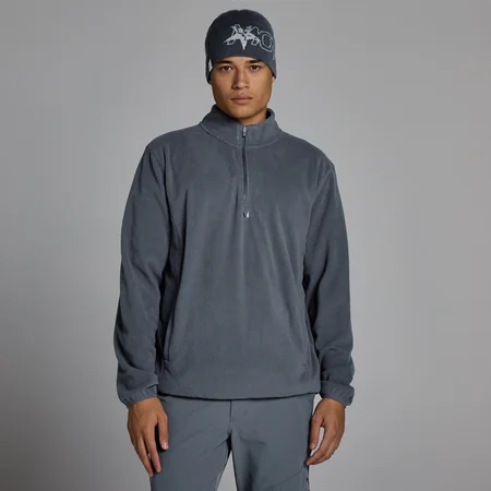 MP Heren Fleece 1/4 Rits - Graniet