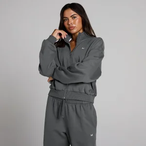 MP Basics Bomberjack met Rits voor Dames - Donkergrijs - Size S