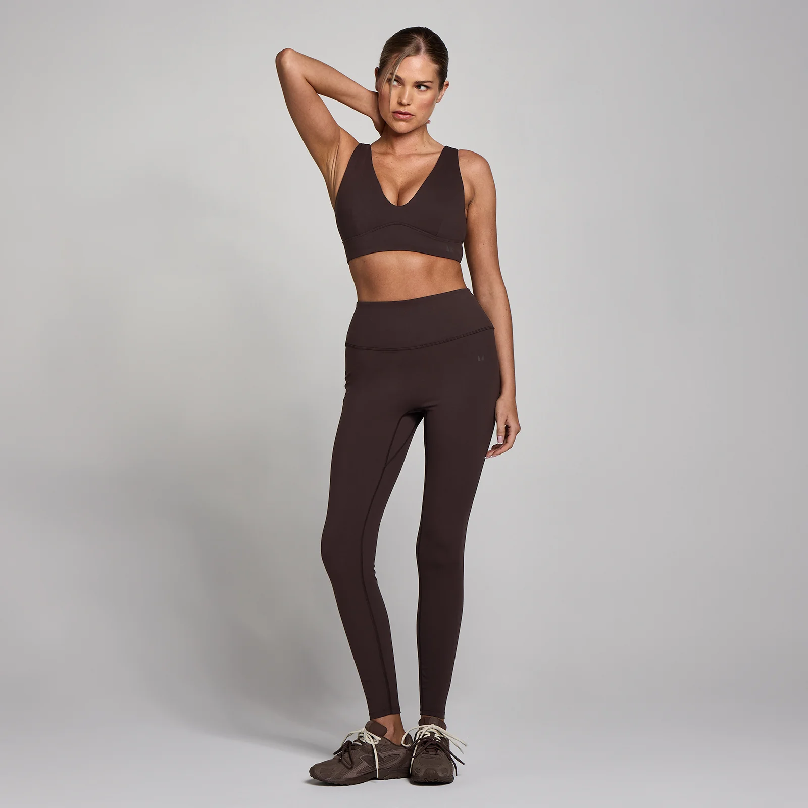 MP Women's SculptForm V-hals Longline Sport-bh - Cacao - XS Afbeelding 3