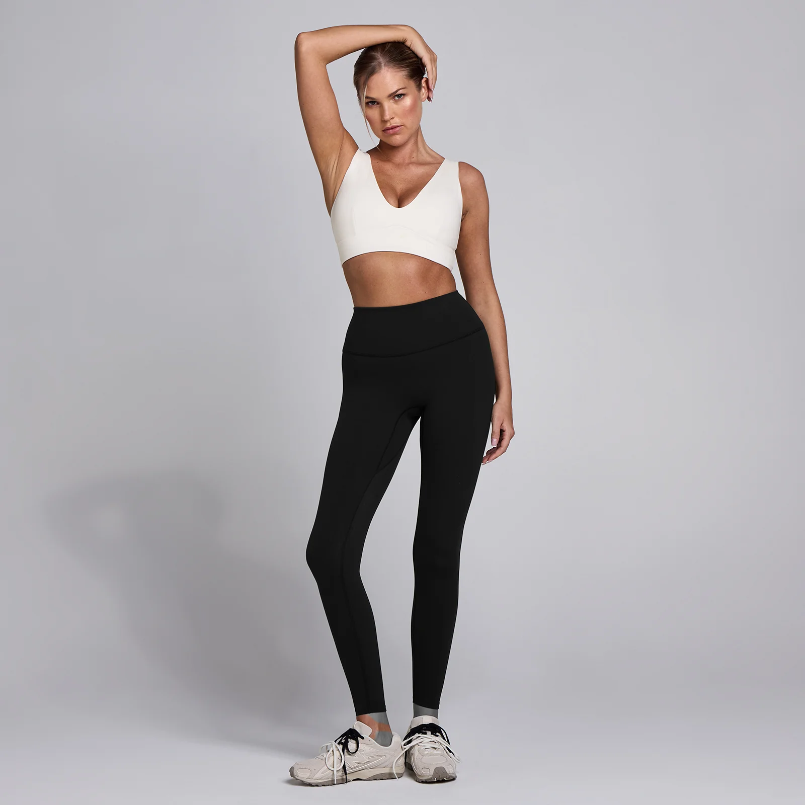 MP Women's SculptForm V-hals Longline Sport-bh - Parelwit - XS Afbeelding 3