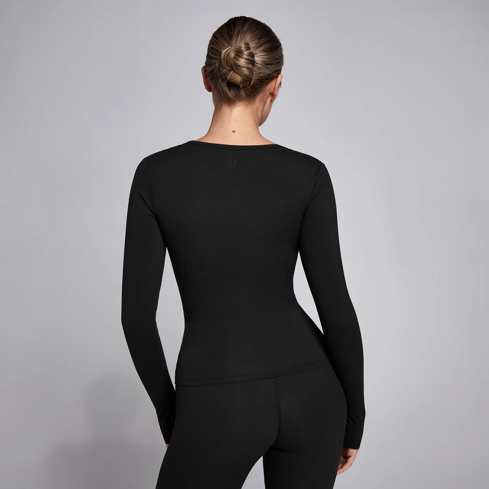 MP Dames SculptForm Vierkante Hals Longsleeve Top - Zwart - XS Afbeelding 2