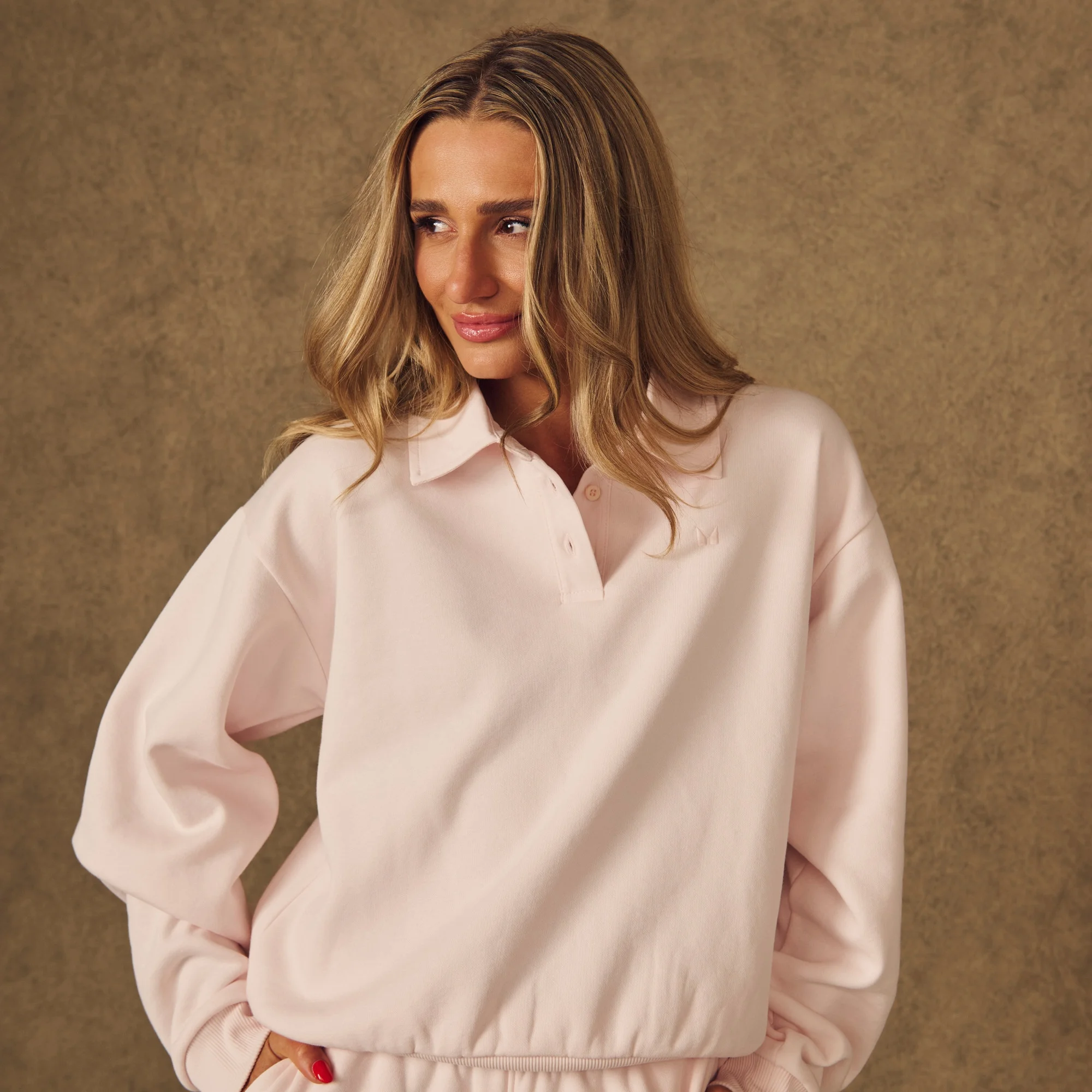 MP Women's X Tatiana Sweatshirt met kraag - Bleekroze - S Afbeelding 1