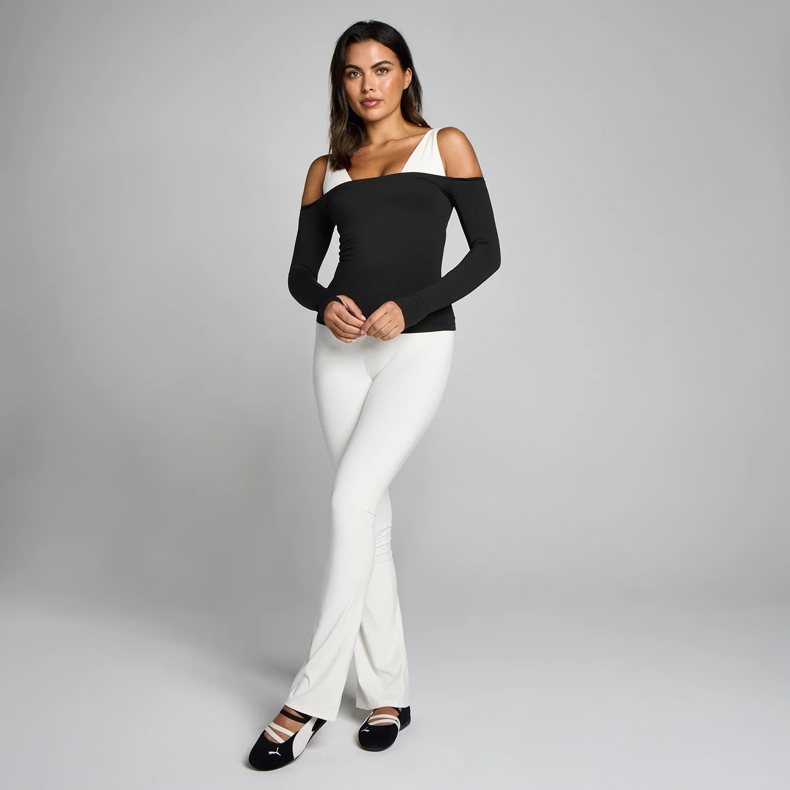 MP Dames Tempo Off The Shoulder LS Top - Zwart - S Afbeelding 3