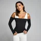 MP Dames Tempo Off The Shoulder LS Top - Zwart