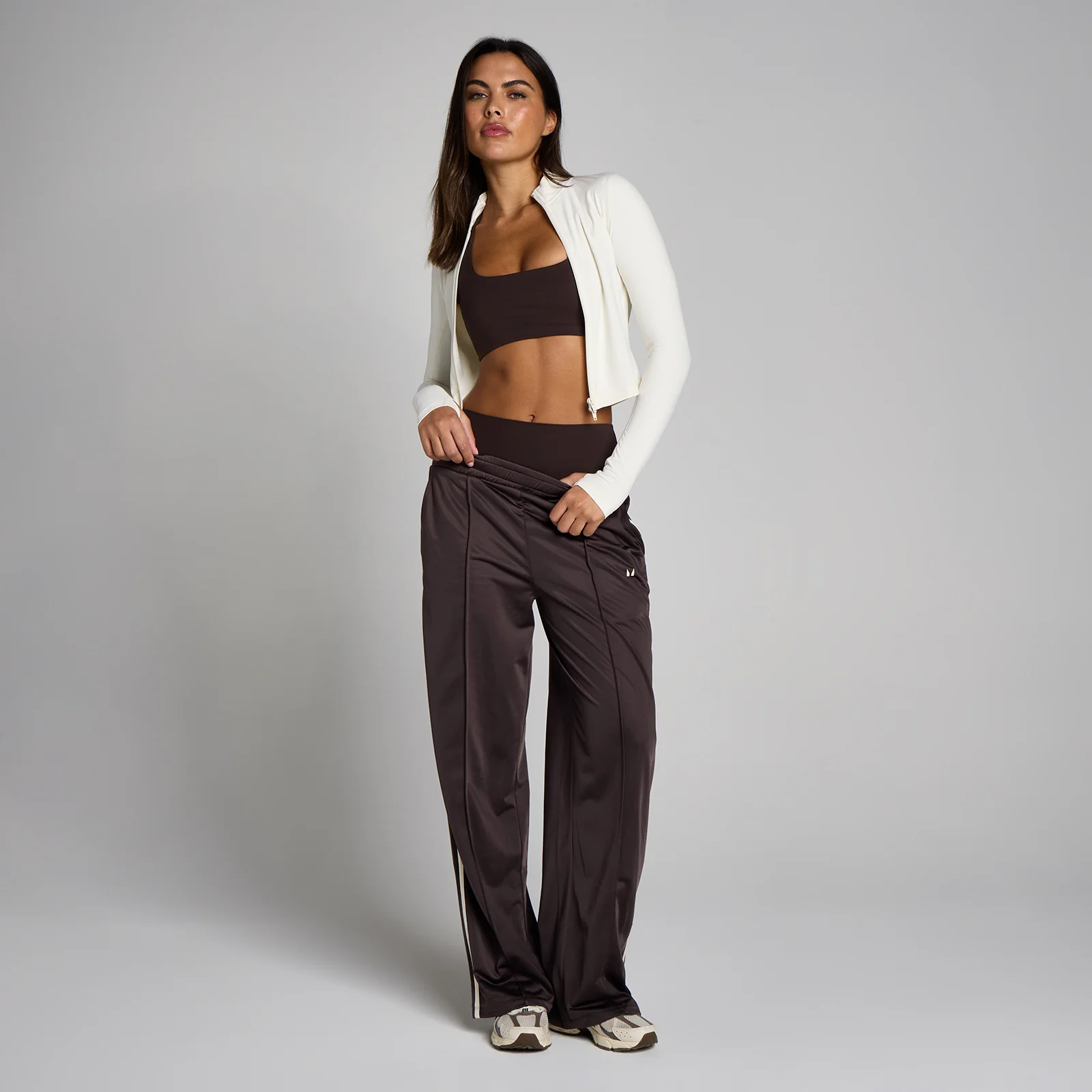 MP Women's Tricot Track Rechte Pijp Joggingbroek - Cacao/Vanille - XS Afbeelding 3