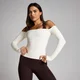 MP Dames Tempo Off The Shoulder LS Top - Vanille
