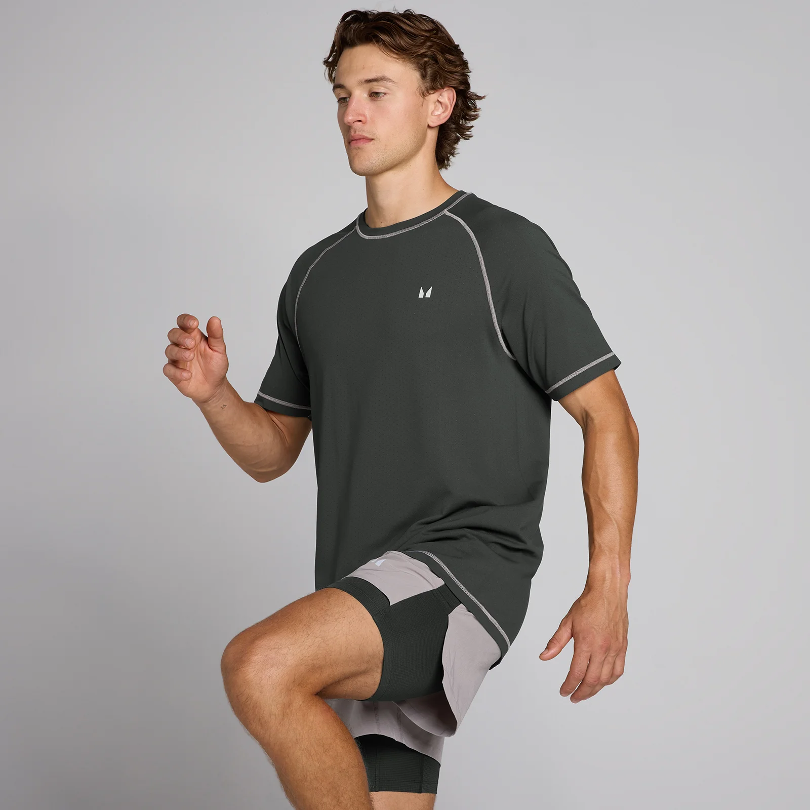 MP Velocity Ultra Seamless T-shirt voor heren - Gewassen Zwart - XS Afbeelding 1