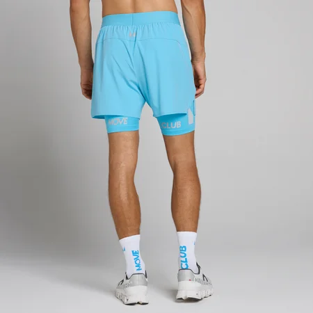 MP Heren Hybrid Lightweight 5" 2-in-1 Short - Cerulaanblauw