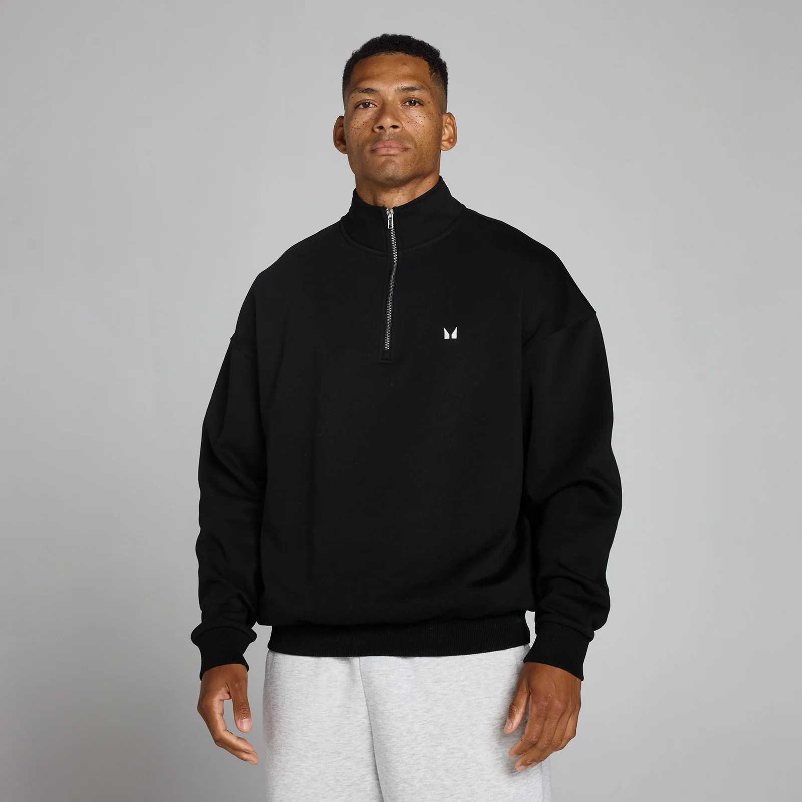MP Men's Rest Day Oversized 1/4 Zip - Black - M Afbeelding 1