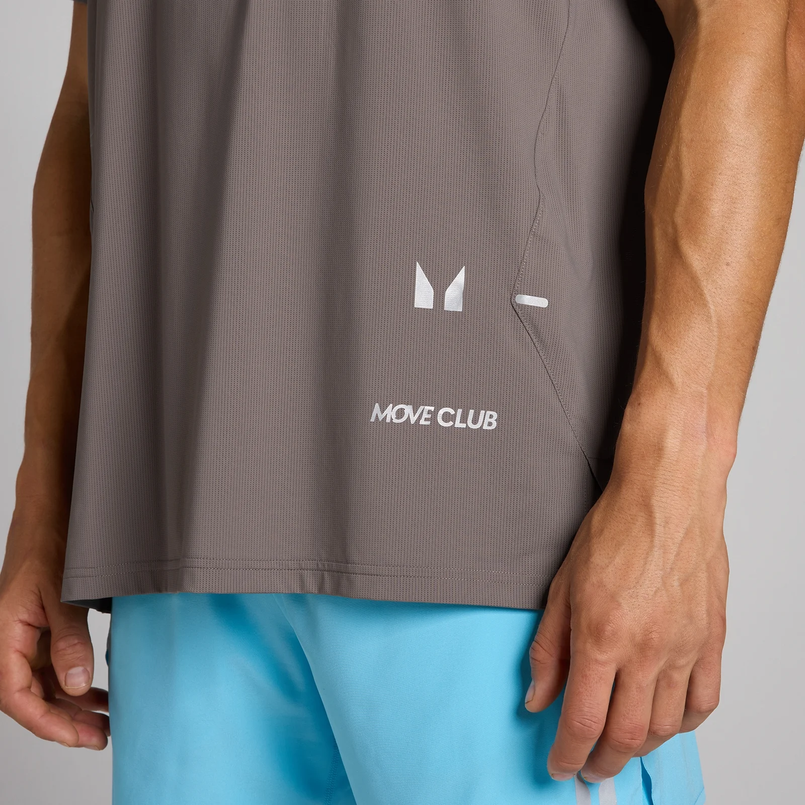MP Hybrid Mesh T-shirt voor heren - Asgrijs - XS Afbeelding 4