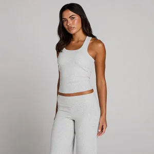 MP Dames Geribd Tanktop Met Ingebouwde Bh - Grijs Gemêleerd - Size XS