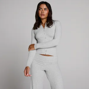 MP Dames Geribd Knoopjestop - Grijs Gemêleerd - Size L