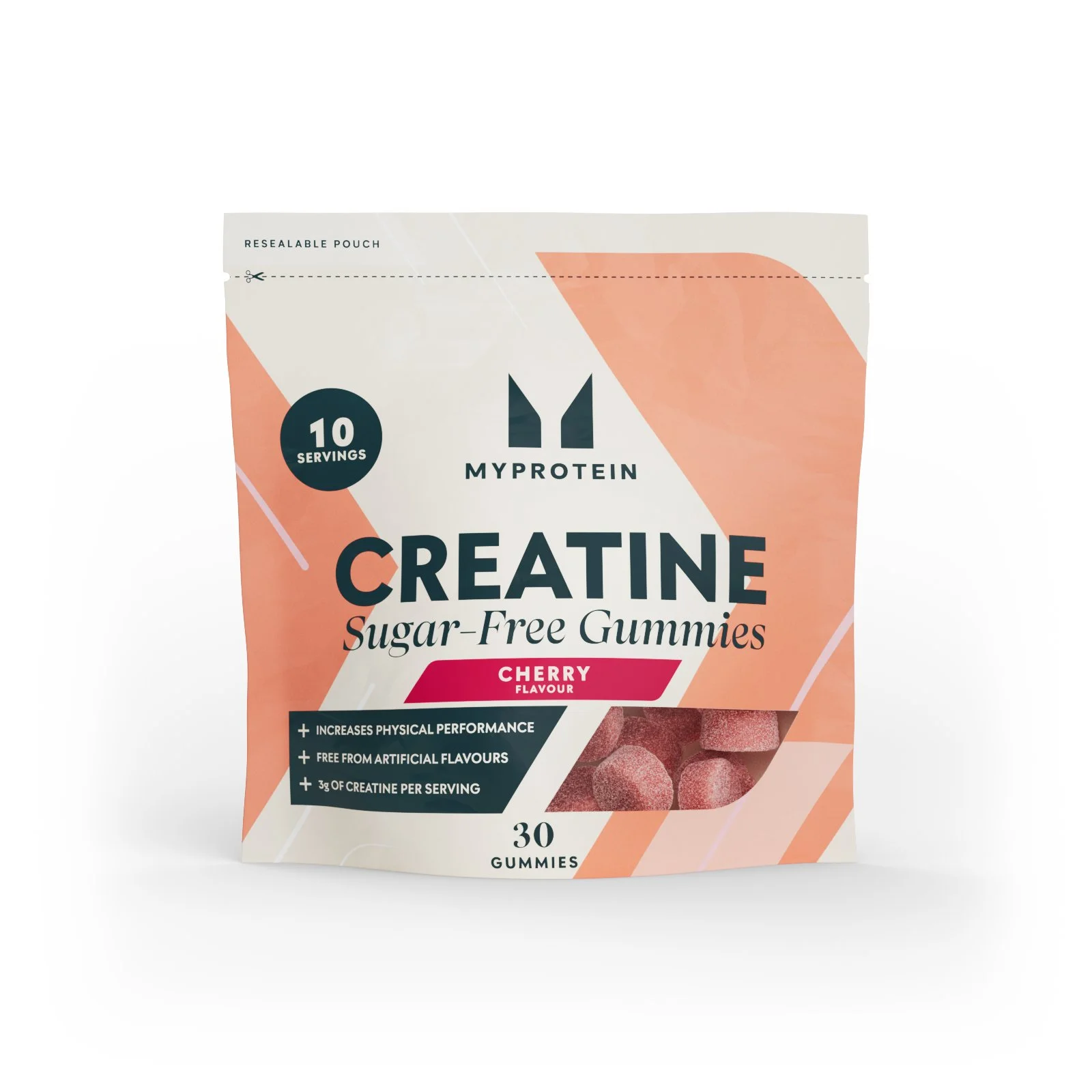 Creatine Gummies - 30 Gummies - 10servings - Cherry (Sugar-Free) Afbeelding 1