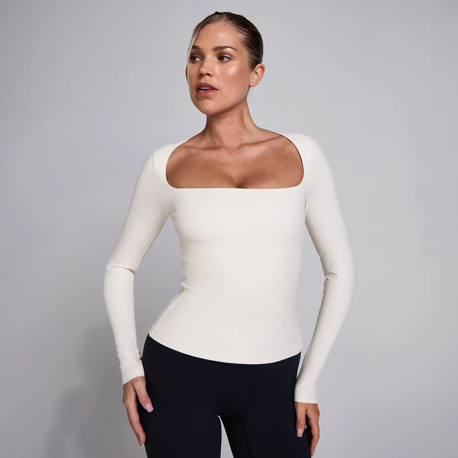 MP Dames SculptForm Vierkante Hals Longsleeve Top - Parel - L Afbeelding 1