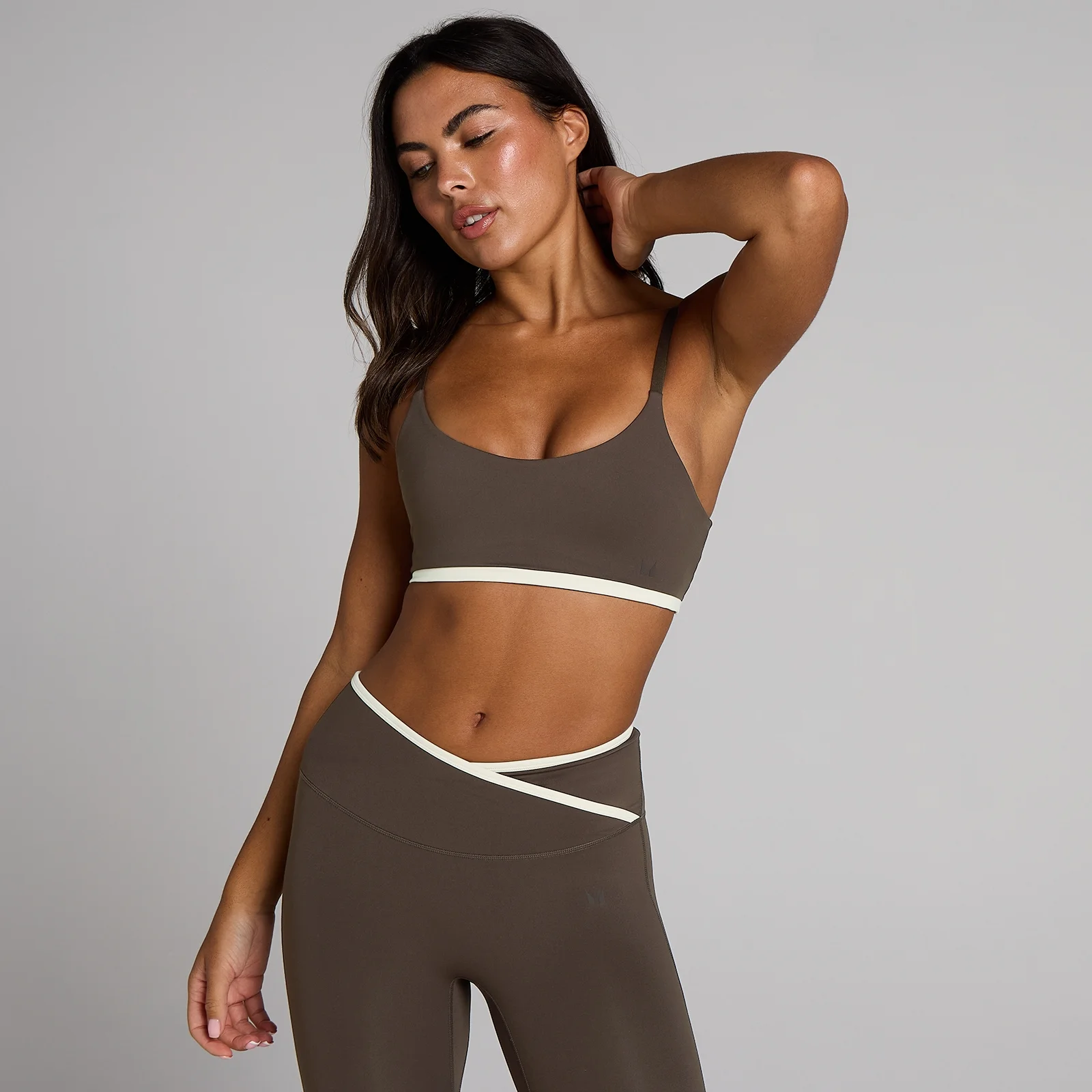 MP Dames Tempo Contrast Sport-Bh - Chocolade - XXL Afbeelding 1