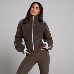 MP Damesfleece Binding Zip Through Jacket - Chocolade - Size XS