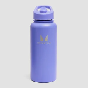 Myprotein Gerecyclede Metalen Fles met Klaprietje 1L - Power Indigo - Colour Power Indigo